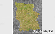 Satellite 3D Map of Lualaba, desaturated