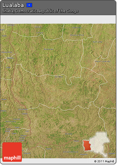 Satellite 3D Map of Lualaba