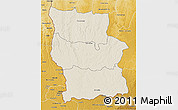 Shaded Relief 3D Map of Lualaba, physical outside