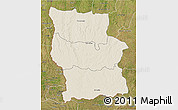 Shaded Relief 3D Map of Lualaba, satellite outside