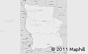 Silver Style 3D Map of Lualaba