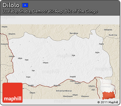 Classic Style 3D Map of Dilolo