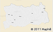 Classic Style 3D Map of Dilolo, single color outside