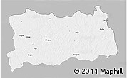 Gray 3D Map of Dilolo, single color outside