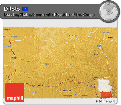 Physical 3D Map of Dilolo
