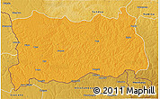 Political 3D Map of Dilolo, physical outside