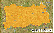 Political 3D Map of Dilolo, satellite outside