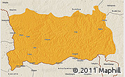 Political 3D Map of Dilolo, shaded relief outside
