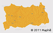 Political 3D Map of Dilolo, single color outside