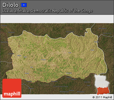 Satellite 3D Map of Dilolo, darken