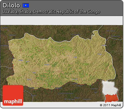 Satellite 3D Map of Dilolo, darken