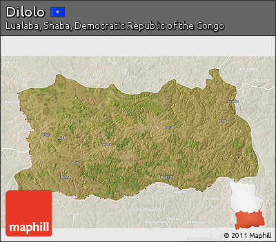 Satellite 3D Map of Dilolo, lighten