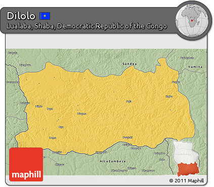 Savanna Style 3D Map of Dilolo