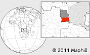 Blank Location Map of Dilolo, highlighted parent region, highlighted grandparent region