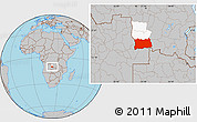 Gray Location Map of Dilolo, highlighted parent region
