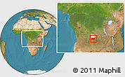 Satellite Location Map of Dilolo, highlighted parent region, within the entire country
