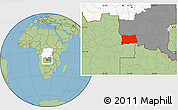Savanna Style Location Map of Dilolo, highlighted country, highlighted grandparent region