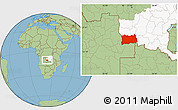 Savanna Style Location Map of Dilolo, highlighted grandparent region