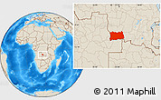 Shaded Relief Location Map of Dilolo