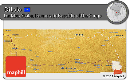 Physical Panoramic Map of Dilolo