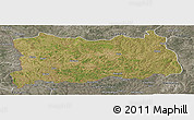 Satellite Panoramic Map of Dilolo, semi-desaturated
