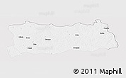 Silver Style Panoramic Map of Dilolo, single color outside
