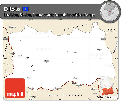 Classic Style Simple Map of Dilolo