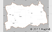 Gray Simple Map of Dilolo, cropped outside
