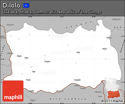 Gray Simple Map of Dilolo
