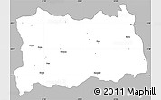 Gray Simple Map of Dilolo, single color outside