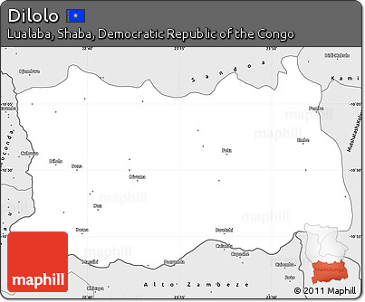 Silver Style Simple Map of Dilolo