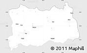 Silver Style Simple Map of Dilolo, single color outside
