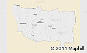 Classic Style 3D Map of Kapanga, single color outside