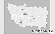 Gray 3D Map of Kapanga, single color outside