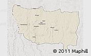 Shaded Relief 3D Map of Kapanga, lighten, semi-desaturated