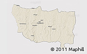 Shaded Relief 3D Map of Kapanga, single color outside