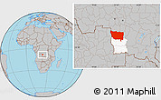 Gray Location Map of Kapanga, highlighted parent region