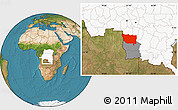 Satellite Location Map of Kapanga, highlighted country, highlighted parent region