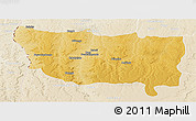 Physical Panoramic Map of Kapanga, lighten