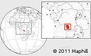 Blank Location Map of Lualaba, within the entire country
