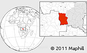 Blank Location Map of Lualaba, highlighted parent region