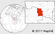 Blank Location Map of Lualaba