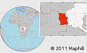 Gray Location Map of Lualaba, highlighted parent region