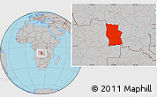 Gray Location Map of Lualaba