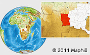 Physical Location Map of Lualaba, highlighted parent region