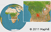 Satellite Location Map of Lualaba, within the entire country