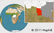 Satellite Location Map of Lualaba, highlighted country, highlighted parent region