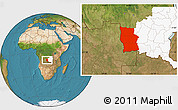 Satellite Location Map of Lualaba, highlighted parent region