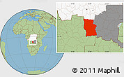 Savanna Style Location Map of Lualaba, highlighted country, highlighted parent region