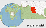 Savanna Style Location Map of Lualaba, highlighted country